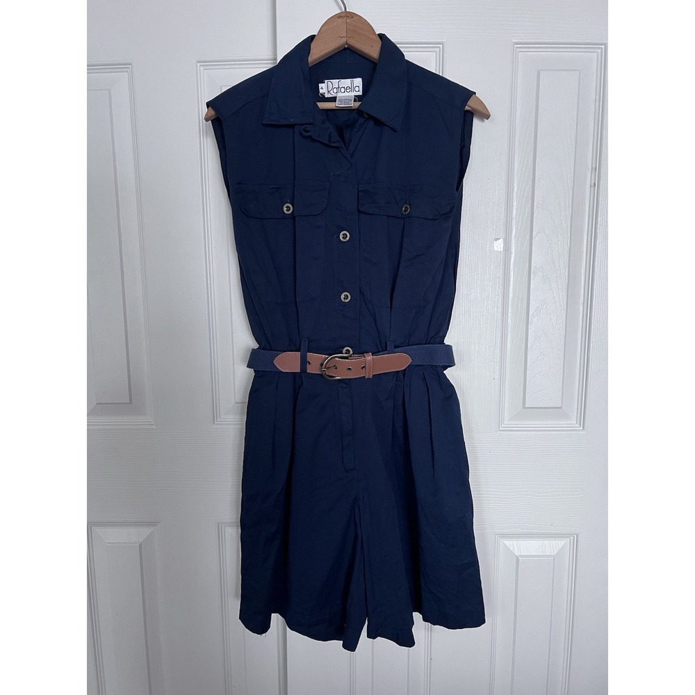 Woman Romper By Rafaela Navy Blue Cotton Size 4